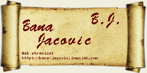 Bana Jačović vizit kartica